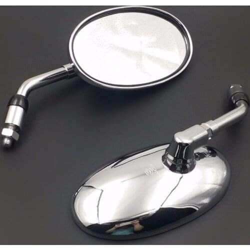 Chrome Motorcycle 10mm Rear Vilew Side Mirrors For Honda Nighthawk Shadow VTX Kawasaki Vulcan Yamaha Road Star V Star 650