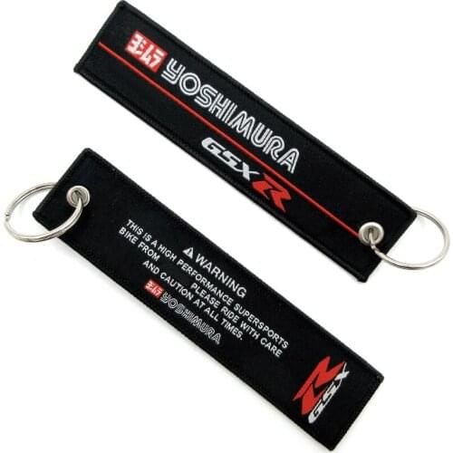 Motorcycle Yoshimura Keyring Key Holder Embroidery Key Chain GSX-R Logo Collection Keychain For Suzuki GSXR 600 750 1000 1300