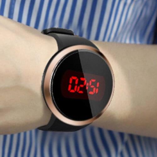 Fashion Men LED Digital Watches Touch Screen Watches Men Sports Watches Silicone Strap Electronic Watches Men Relogio Masculino