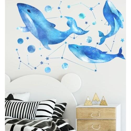 Baby Nursery Bedroom Dolphin Wall Sticker for Kids Room Home Decoration Children Wall Decals Art Kids Wall Stickers Wallpaper