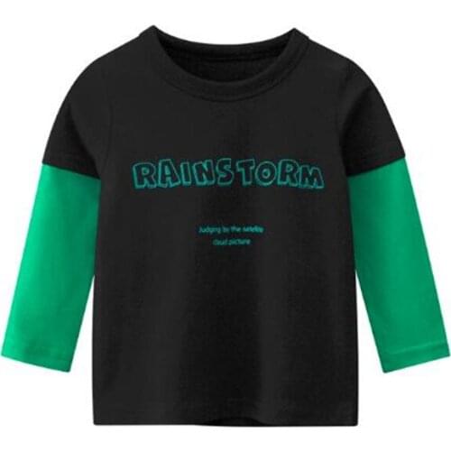 100% Cotton Kids T-Shirts Children Tops Clothes Baby Boys Long Sleeve Tshirt Fashion Spring Autumn Child Clothing Tees