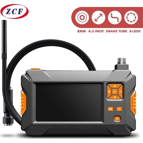 P30 Handhold Screen Endoscope Dual Lens Camera 4.3 inch Industrial Borescope 8mm 2.0mp Inspection Snake Camera 18650 Battery