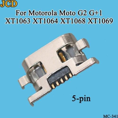 JCD 10PCS/Lot Micro Usb Charge Socket Jack Plug For Motorola G2 G+1 XT1063 XT1064 XT1068 XT1069 Charging Port Connector