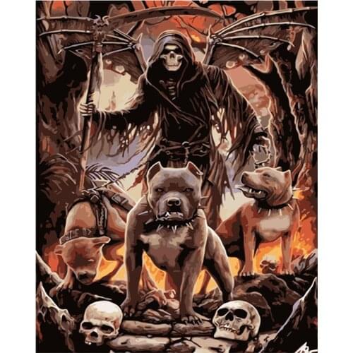Horror Bones Figure Canvas Art Deco Picture Gift