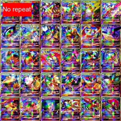 200 Pcs 50pcs GX MEGA Shining TAKARA TOMY Cards Pokemon Cards Game Battle Carte Trading Cards Game kids Toy christmas gift