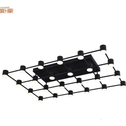 China Sri Lanka Supermarket Acrylic Black Indoor Spider Flush Mount Surface Led Lighting Modern Ceiling Mounted Light