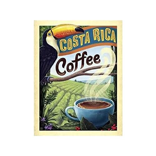 Cappuccino Coffee Cup Advert Retro Vintage Style Metal Sign, Plaque, Cafe, Retro Wall Home Bar Pub Vintage Cafe Decor, 8x12 Inch