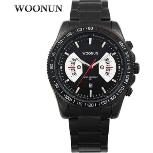 2020 Personalization Black Watches Men Sports Watches Stainless Steel Band Quartz Watches Men Military Watches relogio masculino