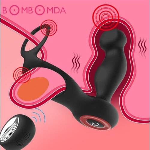 Male Prostate Massager Erotic Sexy Toys Sex Shop Anal Plug Silicone Waterproof Butt Plug Delay Ejaculation Ring Toy For Men