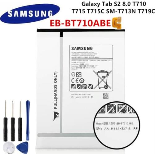 SAMSUNG Orginal Tablet EB-BT710ABA EB-BT710ABE 4000mAh Battery For Samsung Galaxy Tab S2 8.0 SM-T710 T713 T715 T719C T713N+Tools