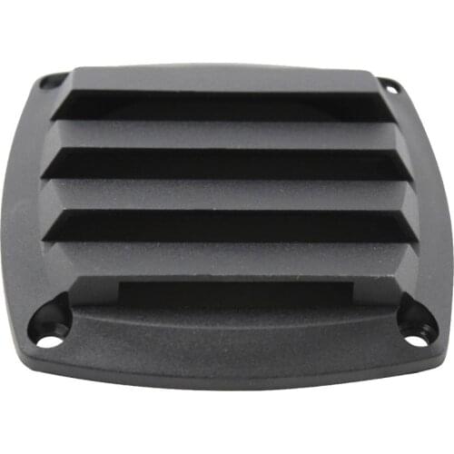 Plastic Louvered Vent - Square - 3.35x3.35x0.98inch - Black - Pack of 4