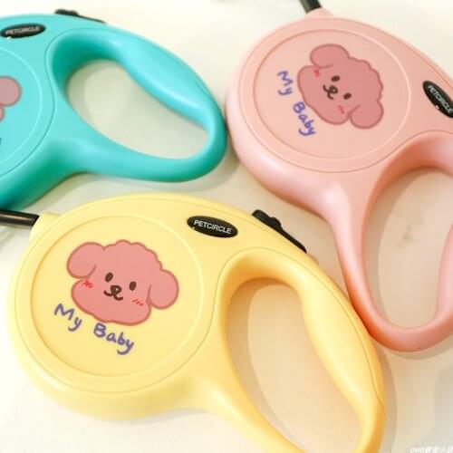 Candy Color Dog Leash Automatic Retractable Rope Holder Pet Small Medium Puppy Animal Cat Outdoor Walking Lead Chihuahua Yorkies