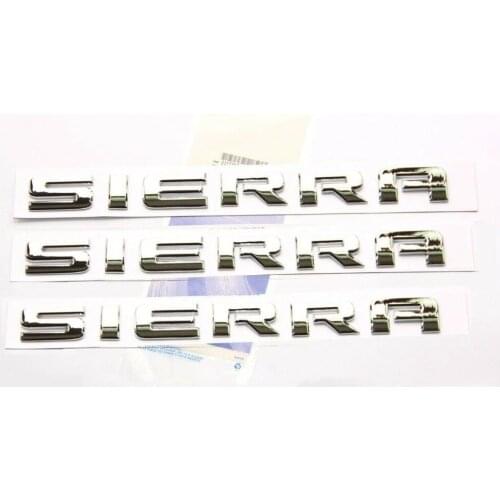 SIERRA Rear Tailgate Door Badge Emblems Nameplates F3U