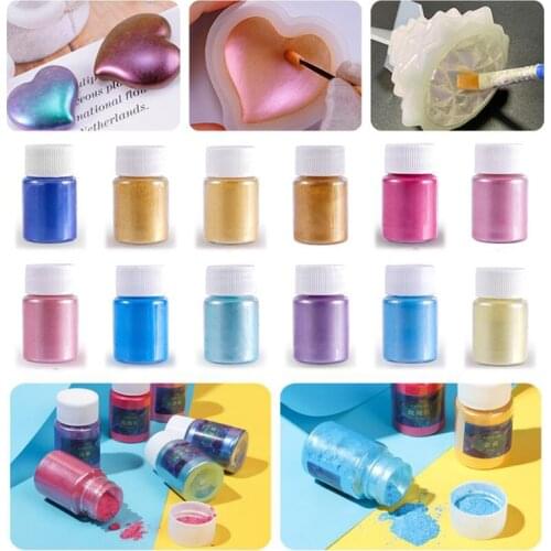 4PCS SET Mica Powder Epoxy Resin Dye Pearl Pigment Jewelry Making 10g Colorant Epoxy Resin Glitter
