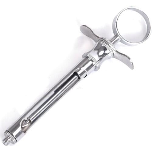 1PC Stainless Steel Silver Dental Aspirating Syringe Dentist Surgical Instruments 1.8ML With Head