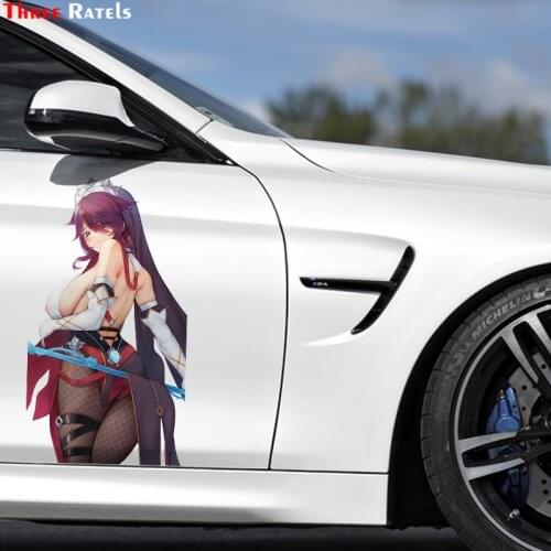 Three Ratels B249 Anime Game Role Rosaria Genshin Impact Stickers Removeable Colorful Decals Suitable For Car Body Decoration