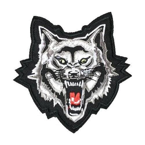Wolf Totems scary Patch Embroidered Patches Iron on Patches for Clothes stickers applique fabric applications new DIY 1pc