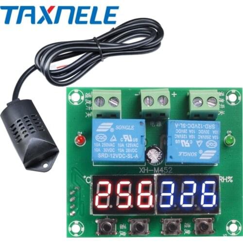 XH-M452 Digital Thermostat Humidity Controller Egg Incubator Temperature Thermometer Humidity Controller 10A Hygrometer Control
