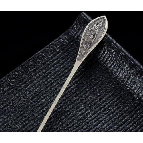 925 Sterling Silver Hair Stick Luxury Jewelry Palace Women Hair Pin Vintage Handmade Chinese Antique Portrait Pattern Gifts