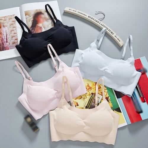 Women Seamless Bra Push Up Tops Without Hoops Girls Wireless Sports Bra Padded Pitted Sleep Lingerie