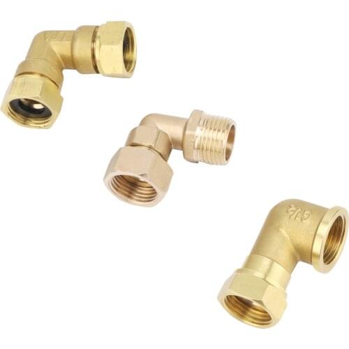 1/2" Male/Female Thread Union Elbow Connector brass water pipe fittings Copper Connection Adapters Garden irrigation 1 pc