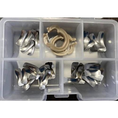 1Kit Ztdental Sectional Matrix Bands Clap for Separate Clamp Always Use Rubber Dam Composite Matrie X50Pis Clip x2Pis