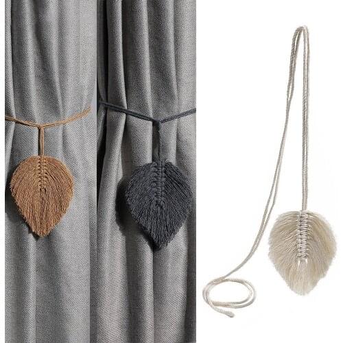 Leaf Shaped Curtain Holdbacks Curtain Tiebacks Curtain Tie Backs Holdback for Window Decor Blackout Sheer Window Treatment