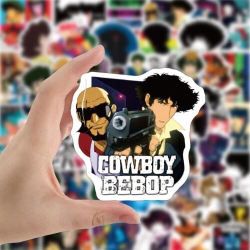 10/50pcs Classic Movie Cowboy Bebop Anime Stickers Paper Poster Art Home Decor Painting Picture Skateboard Bycicle Phone Sticker