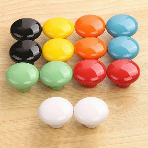 10PCS Ceramic Round Door Handles 8mm for Cabinet Cupboard Wardrobe Drawer Pulls Knobs Furniture Home Kitchen Accessories