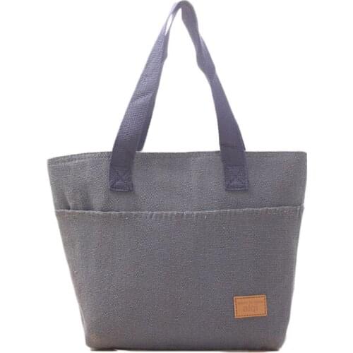 12PCS / LOT Lunch Bag Bento Handbag Pure Color Lunch Box Bag Insulated Bags Picnic Ice Pack Square Wholesale