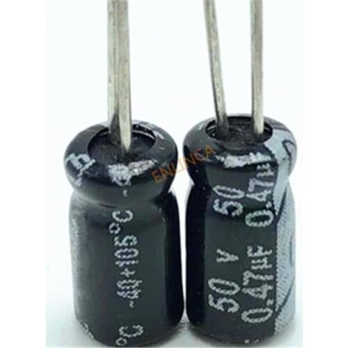 120pcs/lot 50v 0.47uf aluminum electrolytic capacitor 0.47uf 50V 20