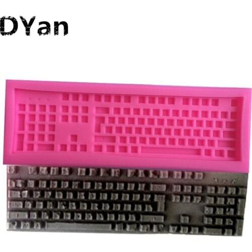 3D Silicone Mold Mini Keyboard Shape Chocolate Mold Fondant Cake Mould Baking Mold Silicone Mold ZJ005