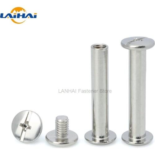 5/10X M5x6-60mm 304 Stainless Steel Leather Bag Belt Photo Scrapbook Album Book Post Binding Screw Chicago Screw Nail Rivet Bolt