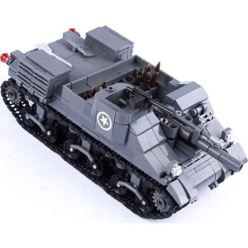 WW2 Military M7 Priest Tank Truck Building Blocks Weapons Figures MOC Vehicle Artillery Bricks Army Toys For Children