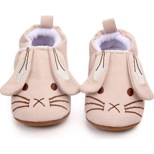 Ins Baby Shoes Infant Girls Boys Cute Shoes Soft Sole Anti-slip Rabbit Pattern Crib Shoes First Walkers Walking Shoesest