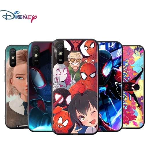 Parallel Universe Spiderman Anime For Xiaomi Redmi 9T 9I 9AT 9A 9C 9 8A 8 7A 7 6A 6 5A 5 4X PRO Prime Plus Black Soft Phone Case