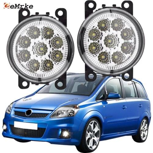 EEMRKE for Opel Vauxhall Zafira B OPC VXR 2005 2006 2007 2008 2009 2010 2011 9-Pieces Led Fog Lights H11 12V Front Bumper Lights