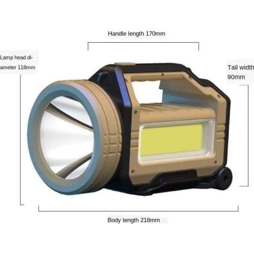 Ultra-Long Life Battery Portable Lamp Xhp90 High-Power Portable Searchlight Outdoor Charging Camping Lamp Power Torch