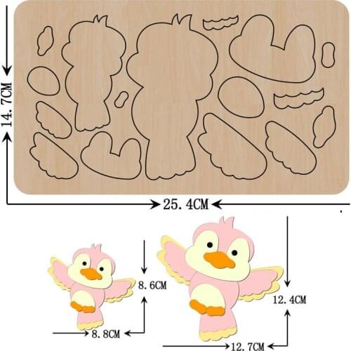 Ducks Wooden Cutting Die Mold 2021 New Wood Dies For DIY Leather Cloth Doll Fit Common Die Cutting Machines
