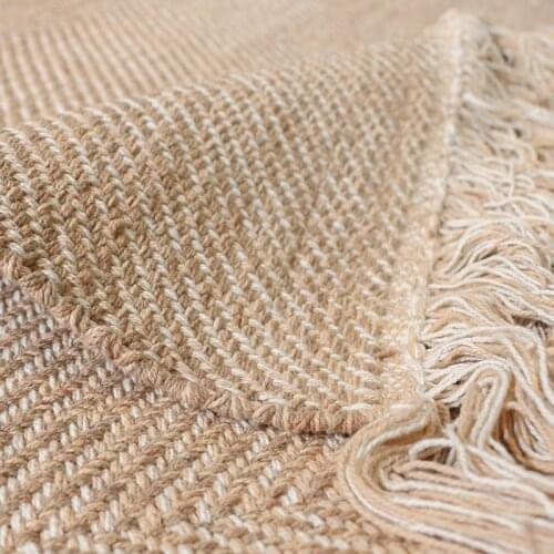 Imported Cotton Linen Woven Carpets for Living Room Home Bedroom Rug Sofa Coffee Table Bedside Mat Modern Carpet with Tassel