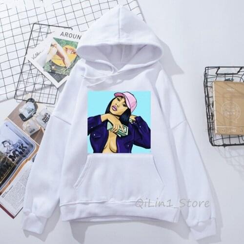 Cool Funny black girl make money not friends hoodie woman sexy melanin poppin hat sweatshirt letter print sweat femme streetwear