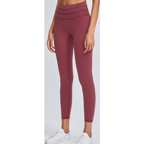 Tummy Control High Waist Sport Fitness Legging Women Plain Naked Feel Stretch Workout Training Gym Tights Yoga Pan