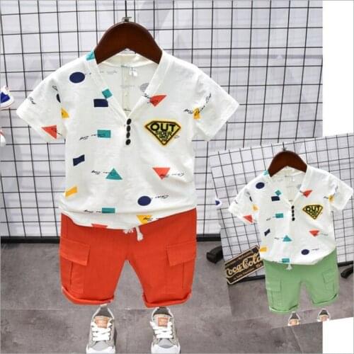 Summer children clothing sets toddler boys clothing sets top+pant 2Pcs/sets kids casual boys clothes sport suits outfit