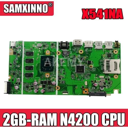 Akemy X541NA Laptop motherboard for ASUS VivoBook Max X541NA X541N original mainboard 2GB-RAM Celeron N3350 CPU