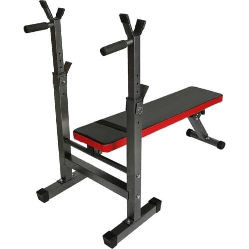 Weight Training Bench Multifunctional Weight Bench Barbell Rack Household Gym Workout Dumbbell Fitness Exercise Equipment HWC