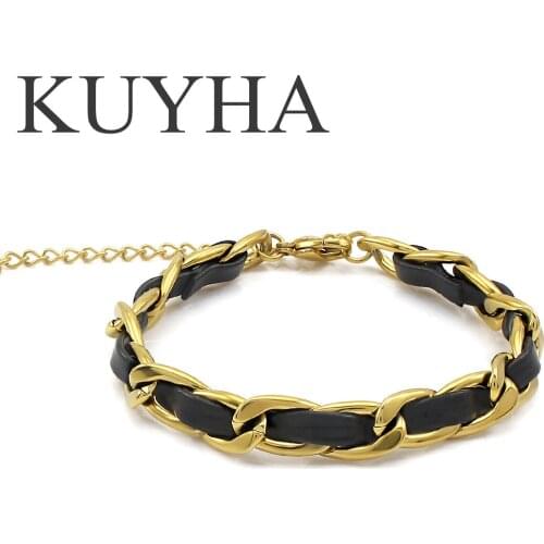Fashion Stainless Steel Bangles Bracelets with necklace set gold color for women girl Birthday Jewelry Gift