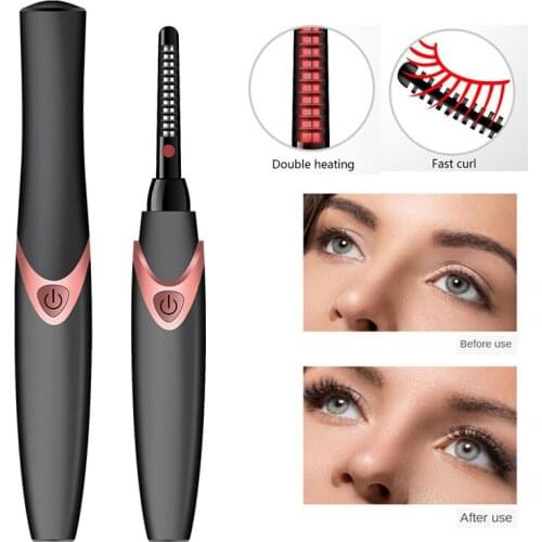 Makeup Eye Lashes Heated Eyelash Curler Portable Long Lasting speedy Electric Heated Lashes Curling Clip Beauty Makeup Tool