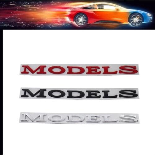 3D Premium for MODELS MODEL S car Engine Hood Fender trunk Tail Rear Bonnet Nameplate Decal Emblem Badge Sticker for tesla