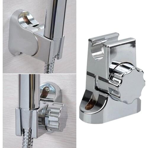 Wall Shower Head Holder ABS ABS Rubber Adjustable Bathroom Bracket Chrome