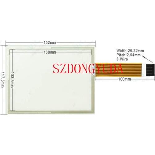 New Touchpad 6.4 Inch 8-Line 152*118 For 2711P-RDT7CM PanelView Plus Touch Screen Panel Glass Panel Repair Replacement